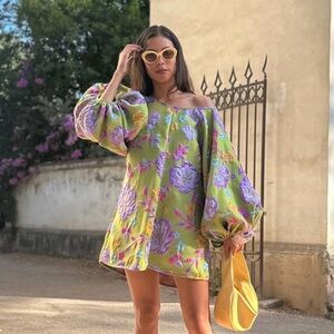 Arianne Elmy Retro Green “Good Luck” Dress | NWT | M